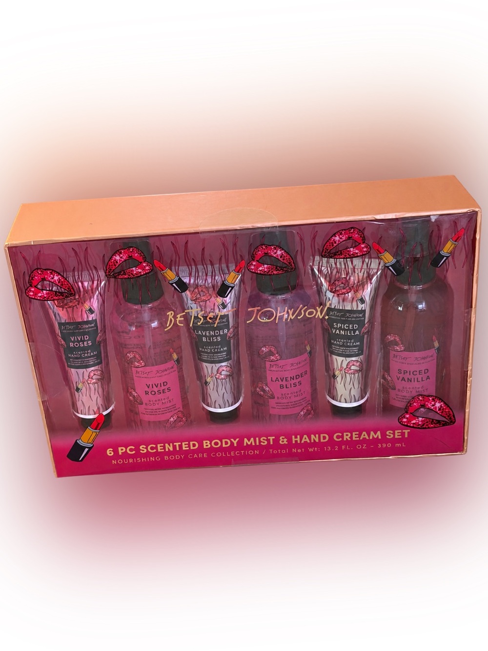 Betsey Johnson 6 Pc Body Mist & Hand Cream Gift Set - Picture 2 of 3